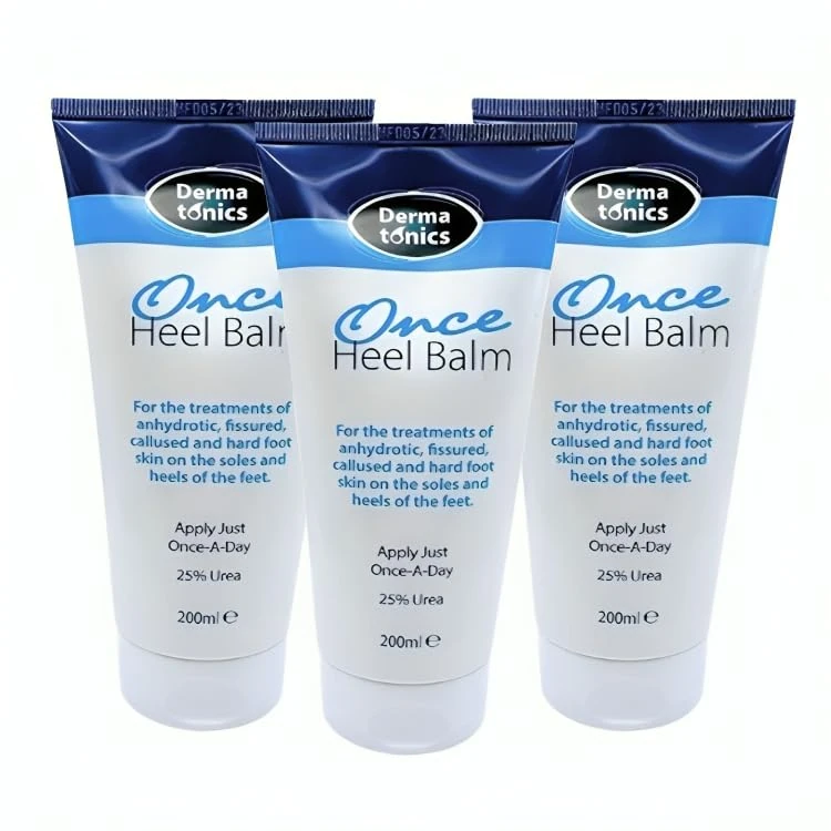 Dermatonics Once Heel Balm | Long-lasting Relief for Rough, Dry & Callused Feet | Paraben-Free, Clinically Proven, Suitable for Diabetics | Visible Results in 1 Day | 200ml x3