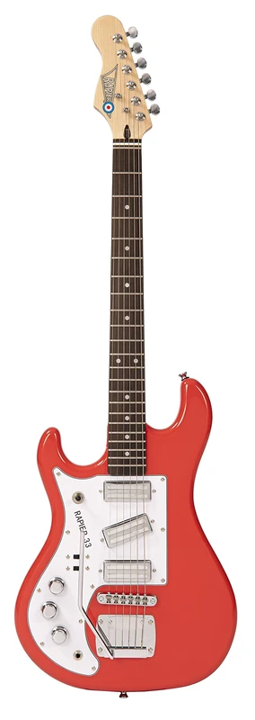 RAPIER 33 LEFT HAND ELECTRIC GUITAR - FIESTA RED