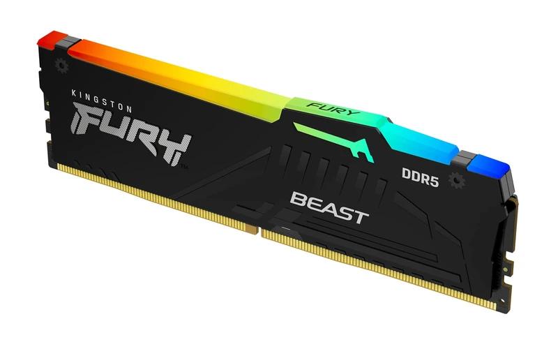 Kingston FURY Beast Black RGB 64GB (4x16GB) 6000MT/s DDR5 CL40 DIMM Desktop Gaming Memory Kit of 4 Intel XMP - KF560C40BBAK4-64