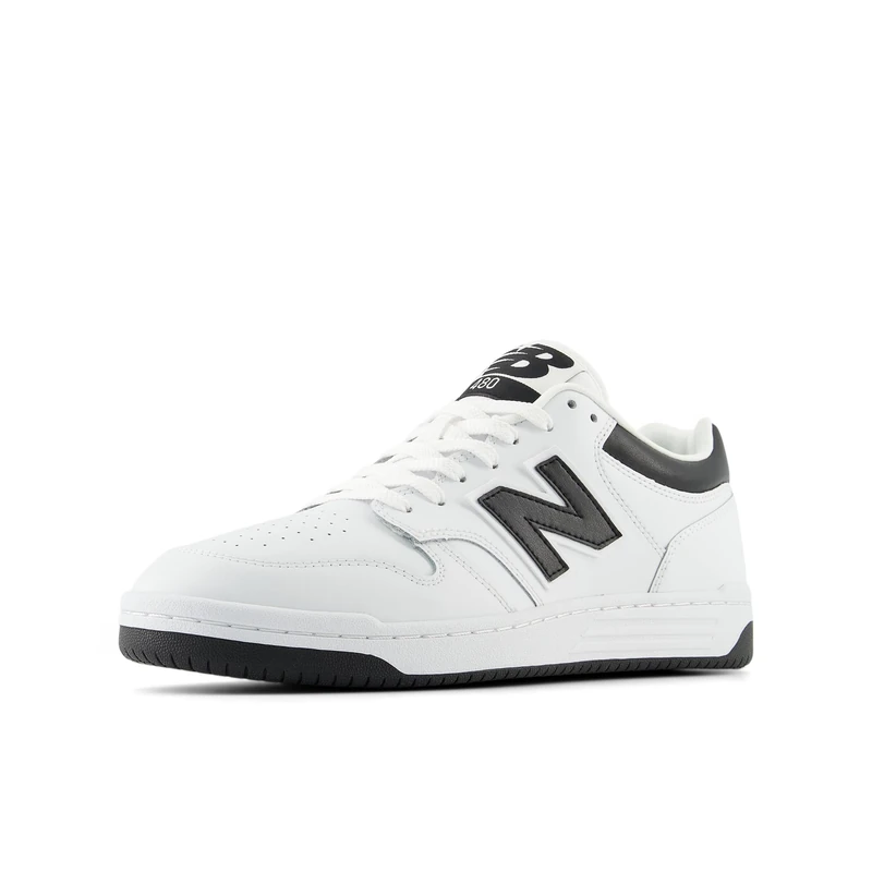 New Balance Men's 480 Shoes, White/Black, 9/M