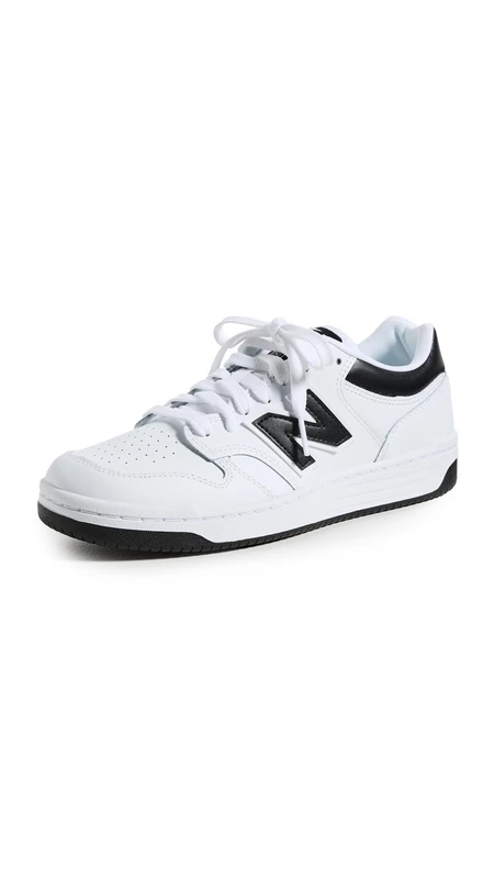 New Balance Men's 480 Shoes, White/Black, 3.5/M