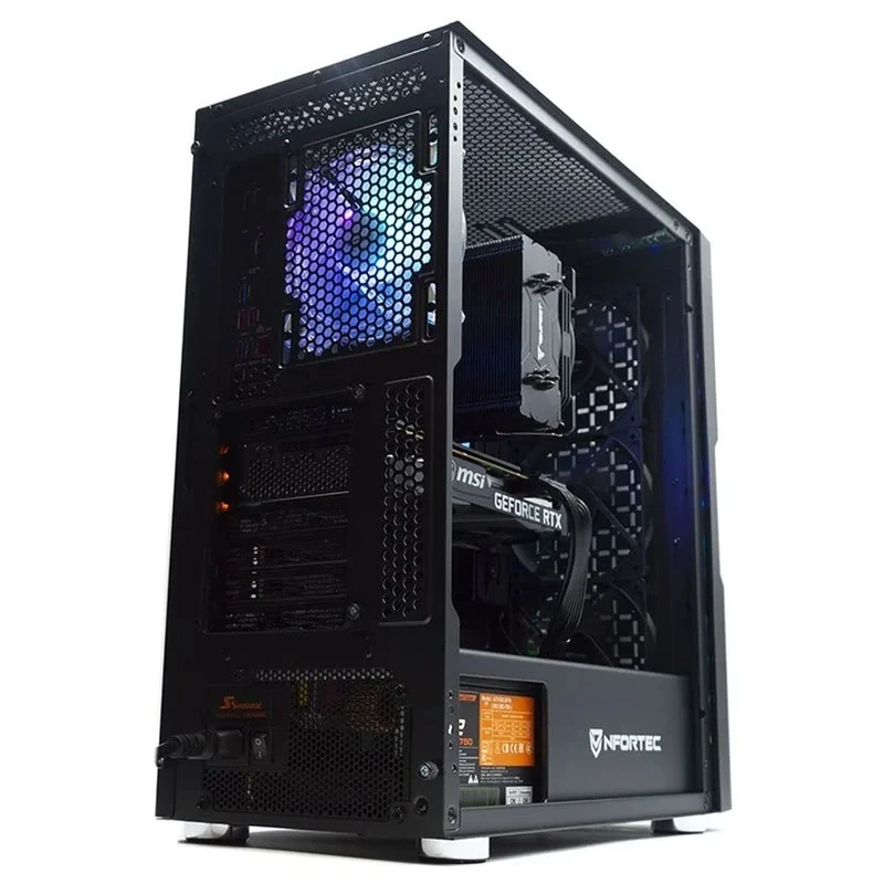 PCcom Desktop PC Silver AMD Ryzen 5 5600X 500 GB SSD 16 GB RAM S7820194 - EAN: 0651637170101