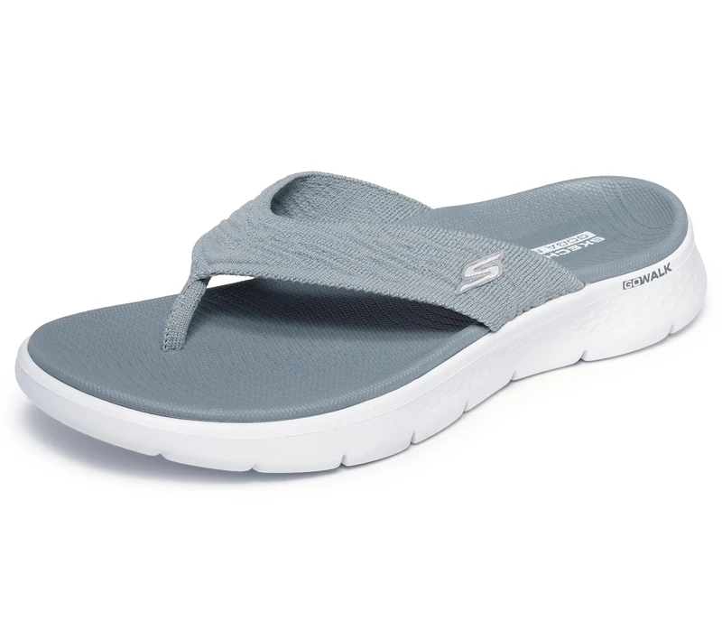 Skechers Women's Go Walk Flex Sandal Splendor Sandals/Thong Sandals, Gray Textile, 8 UK
