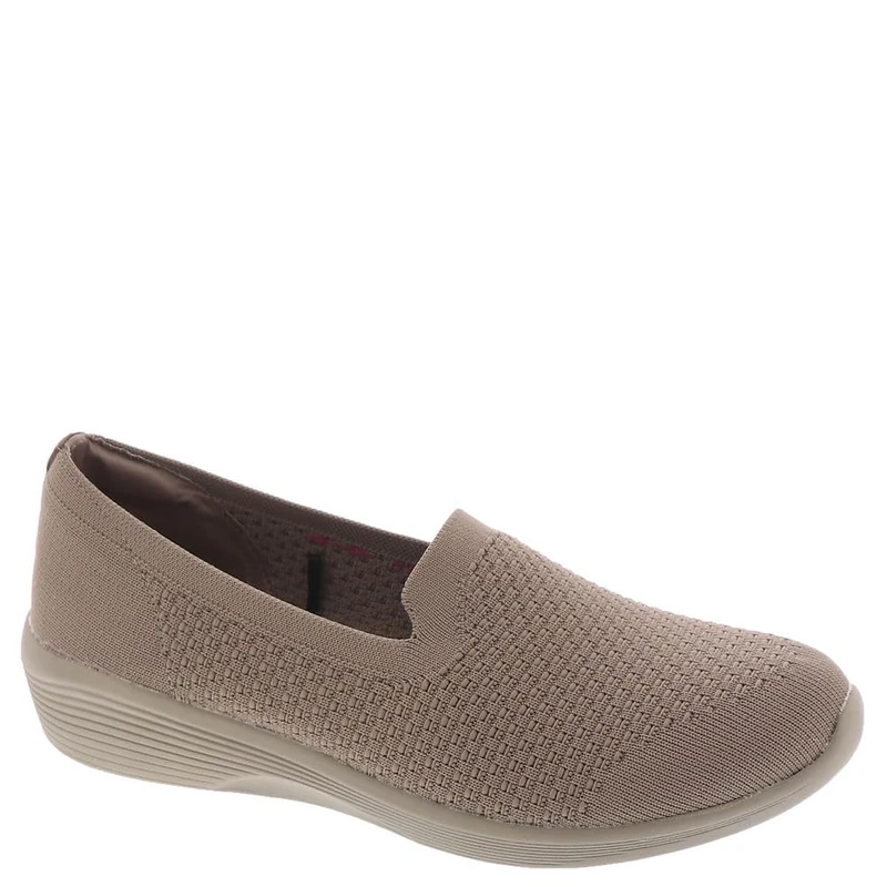 Skechers Women's Arya-Clear Skies Loafer, Dark Taupe, 8