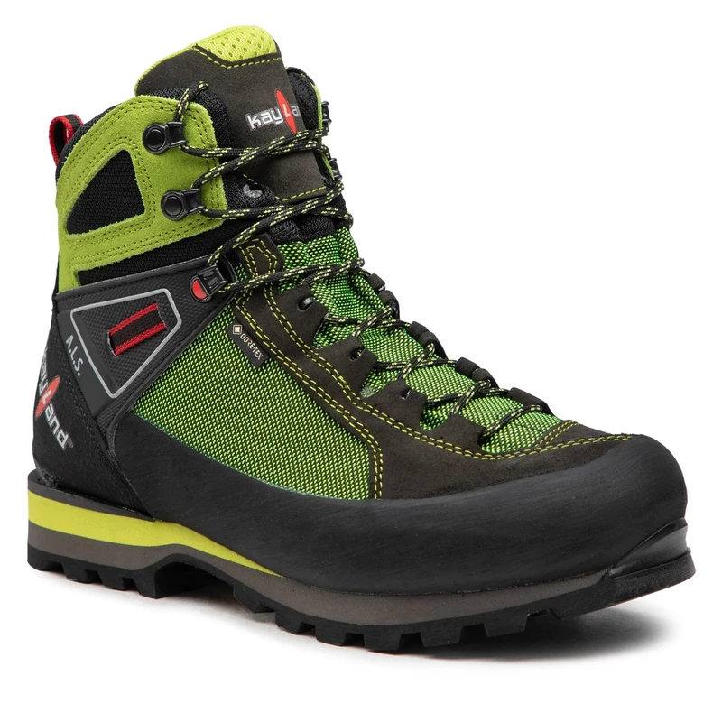 Kayland Cross Mountain GTX Hiking Shoes - Black Lime UK 8.5