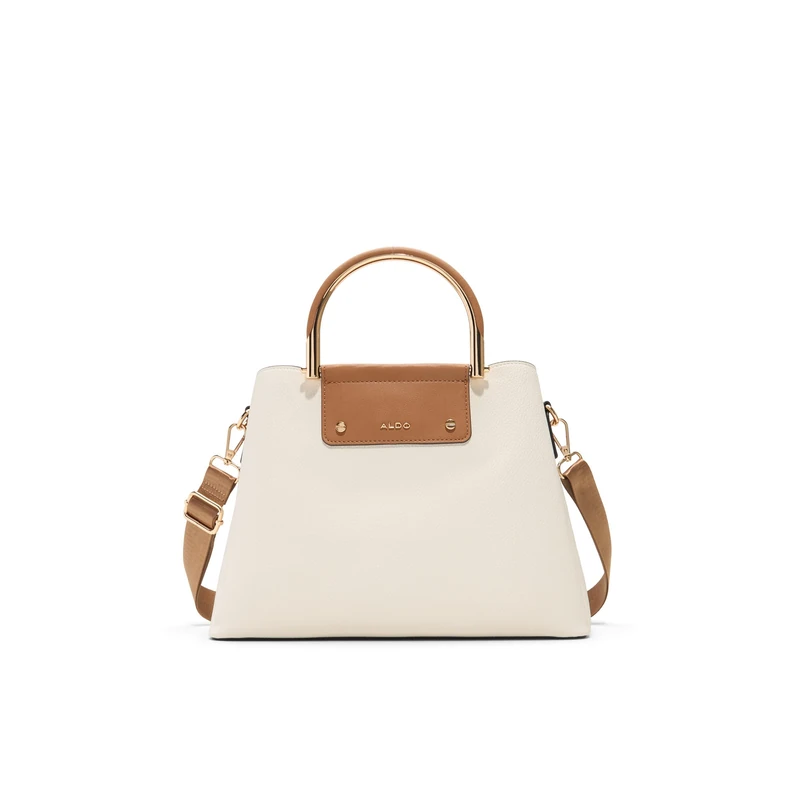 Aldo Women's Sloana Satchel Bag, Beige Overflow, Small