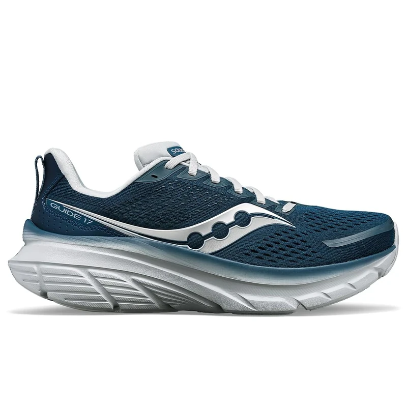 Saucony Men's Guide 17 Running Shoe, Denim/Cloud, 9.5
