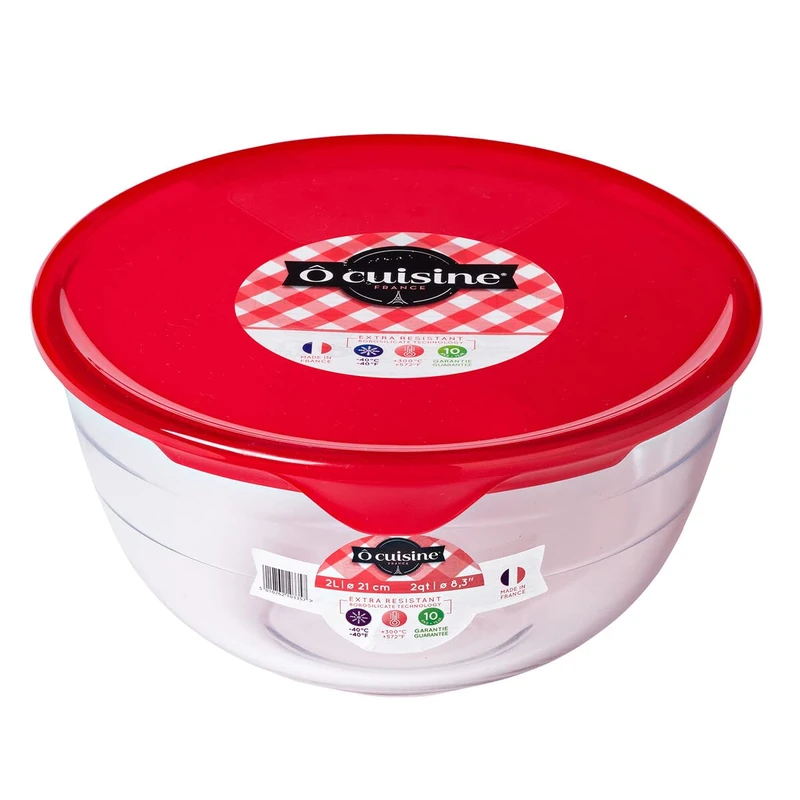 Ô Cuisine Round Lunch Box with Lid, Standard