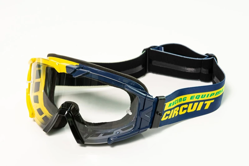 CIRCUIT Equipment Off-road Goggle Quantum Yellow/Blue Clear Lens - Image 1