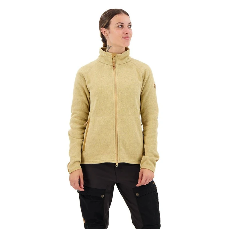 Fjallraven 83520-196 Övik Fleece Zip Sweater W Sweatshirt Women's Dune Beige Size M