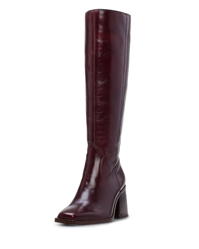 Vince Camuto Women's Sangeti2 Sangeti Stacked Heel Knee High Boot, Dark Mahogany Wide Calf, 5 UK