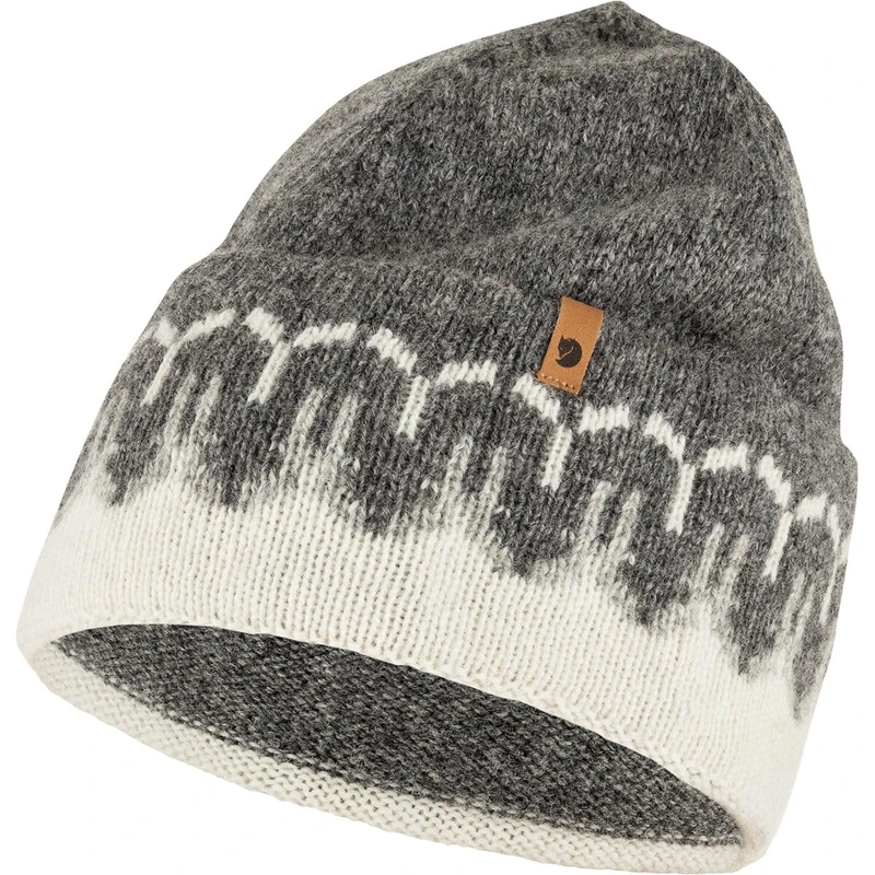 Fjallraven 87167-113-020 Övik Path Knit Beanie/Övik Path Knit Beanie Hat Unisex Chalk White-Grey Size OneSize