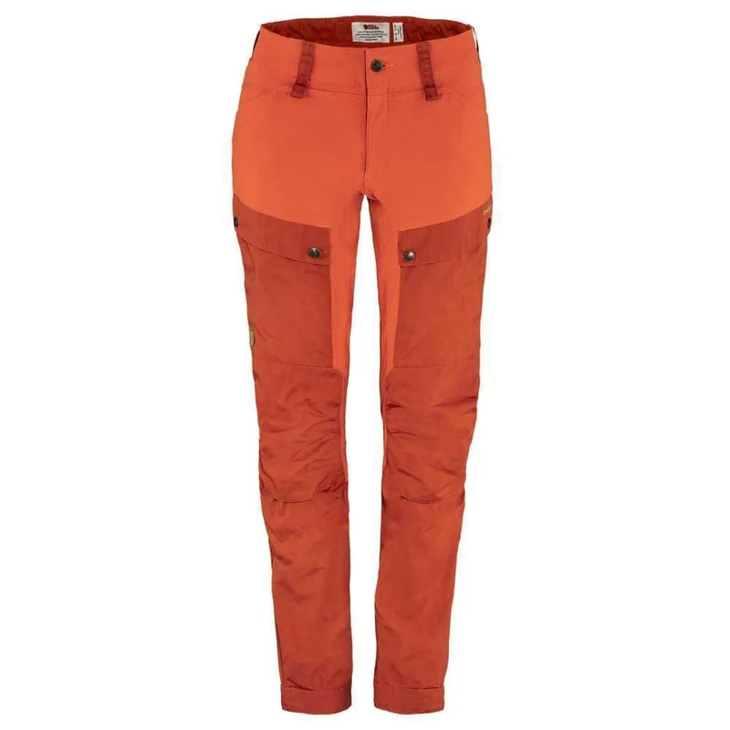 Fjallraven 86705-321-333 Keb Trousers Curved W Pants Women's Cabin Red-Rowan Red Size 42/R