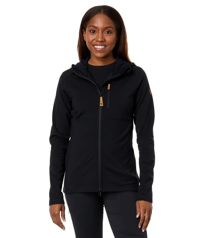 Fjallraven 86990-550 Keb Fleece Hoodie W Sweatshirt Women's Black Size S