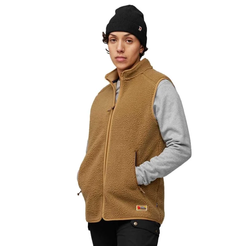 Fjällräven Women Vardag Pile Fleece Vest W Buckwheat Brown L