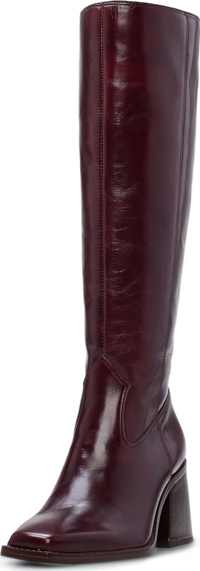 Vince Camuto Women's Sangeti Stacked Heel Knee High Boot Fashion, Dark Mahogany, 4 UK