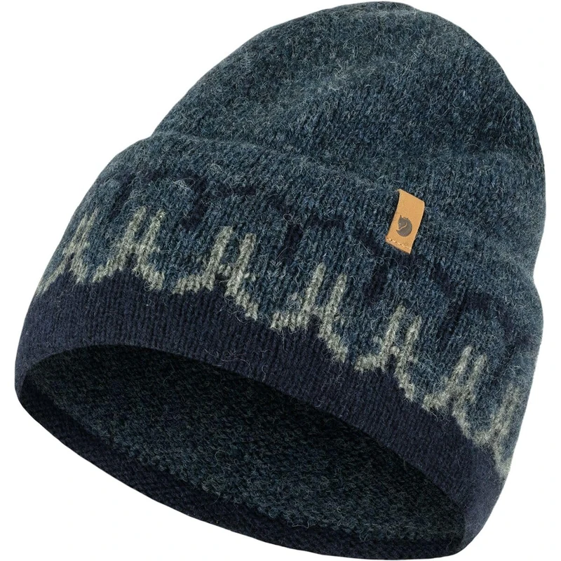 Fjallraven 87167-555-560 Övik Path Knit Beanie/Övik Path Knit Beanie Hat Unisex Dark Navy-Navy Size OneSize
