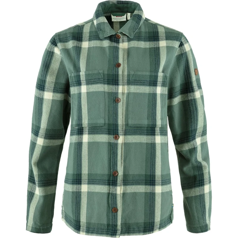 Fjällräven Damen Singi Flannel Overshirt, Patina Green/Deep Patina, XS