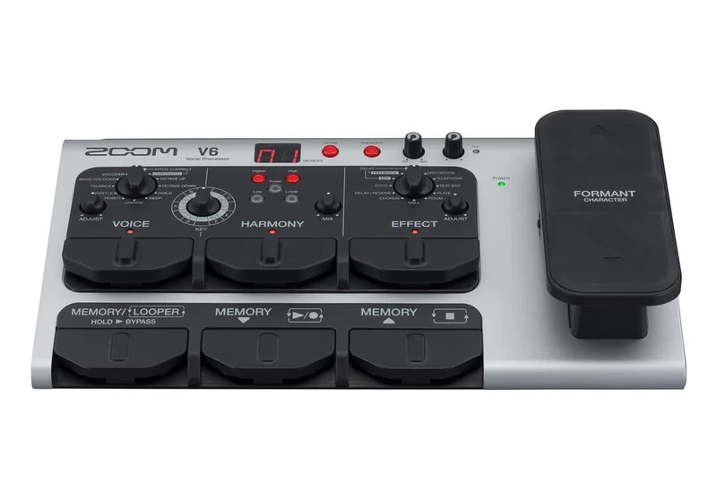 ZOOM V6-SP Vocal Processor, professional vocal effects unit, looper, formant pedal, studio applications, for outstanding voice and music productions, UK-Version