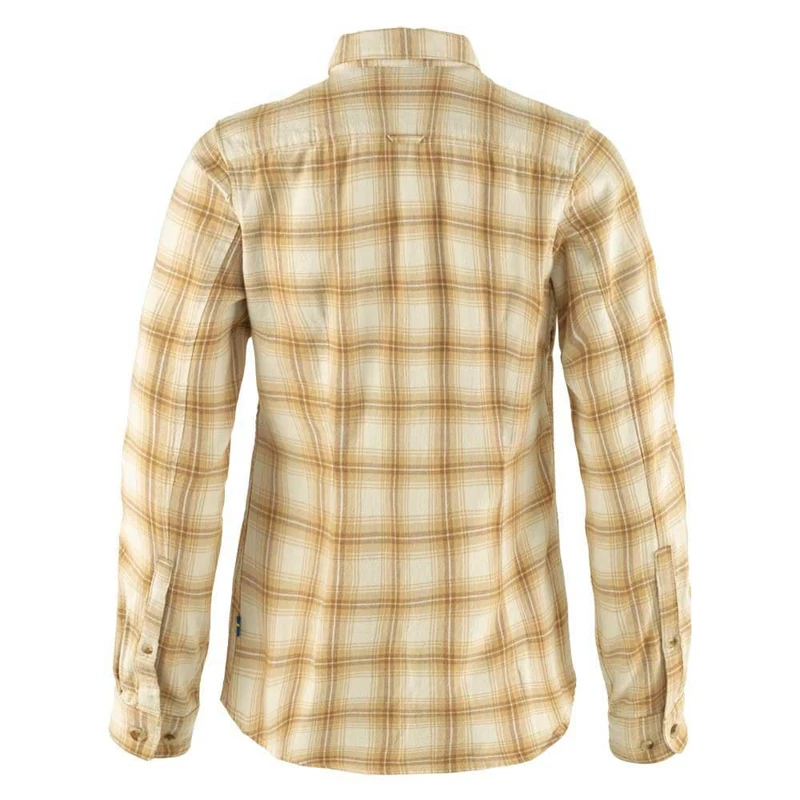 Fjallraven 89833-113-196 Övik Flannel Shirt W Shirt Women's Chalk White-Dune Beige Size L