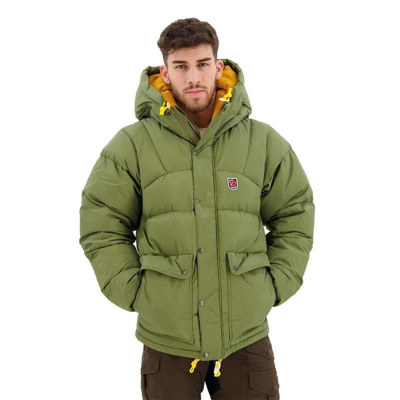 Fjällräven Herren Expedition Down Lite Jacket, Green/Mustard Yellow, XL