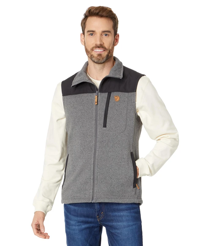 FJALLRAVEN 81727-020-999 Buck Fleece Vest M Sports vest Men's Grey-Melange Size XS