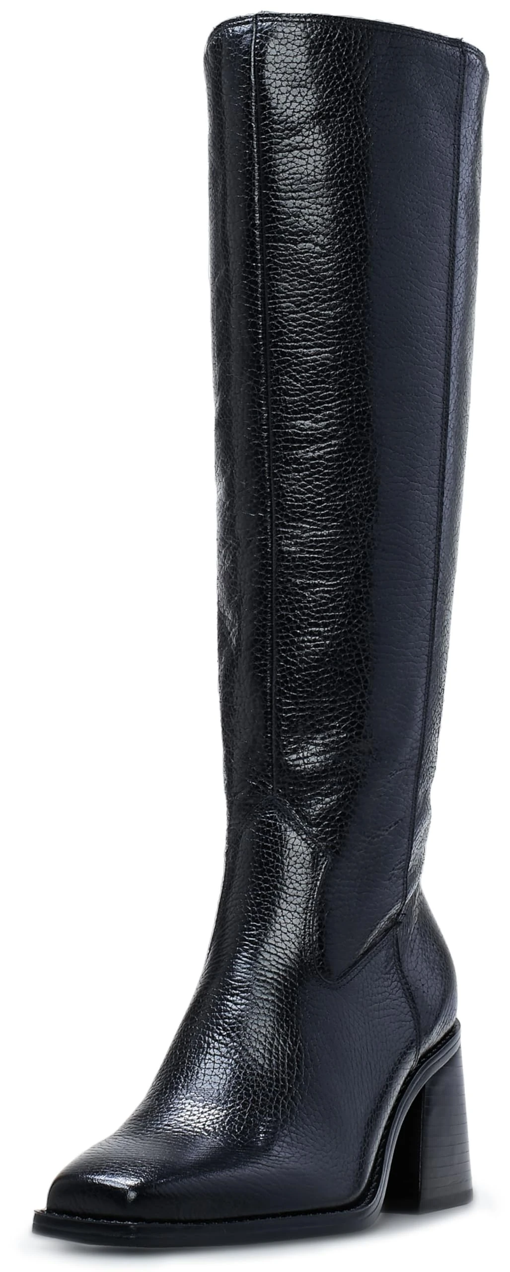 Vince Camuto Women's Sangeti Stacked Heel Knee High Boot Fashion, Black, 5.5 UK