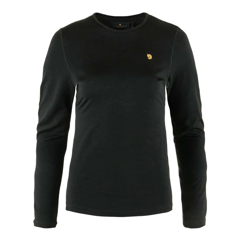 Fjallraven 89886-550 Bergtagen Thinwool LS W Sweatshirt Women's Black Size XL