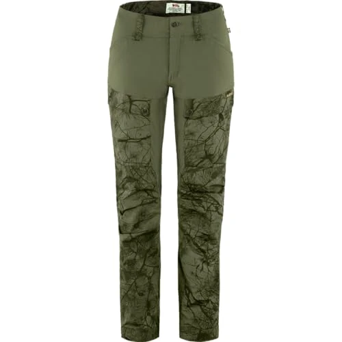 Fjallraven 86705-626-625 Keb Trousers Curved W Pants Women's Green Camo-Laurel Green Size 34/R