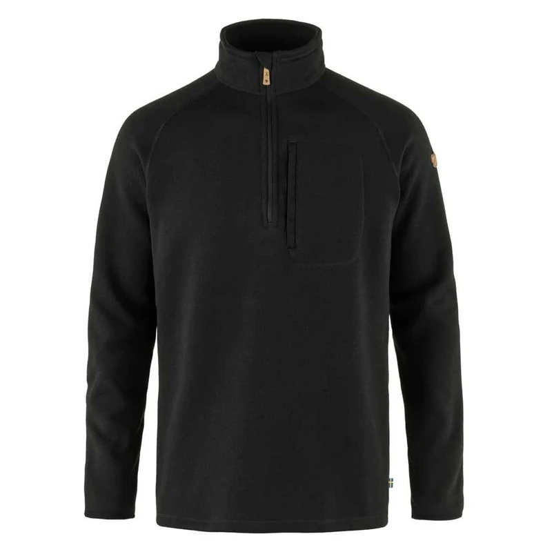 Fjallraven 87154-550 Övik Fleece Half Zip M Sweatshirt Men's Black Size M