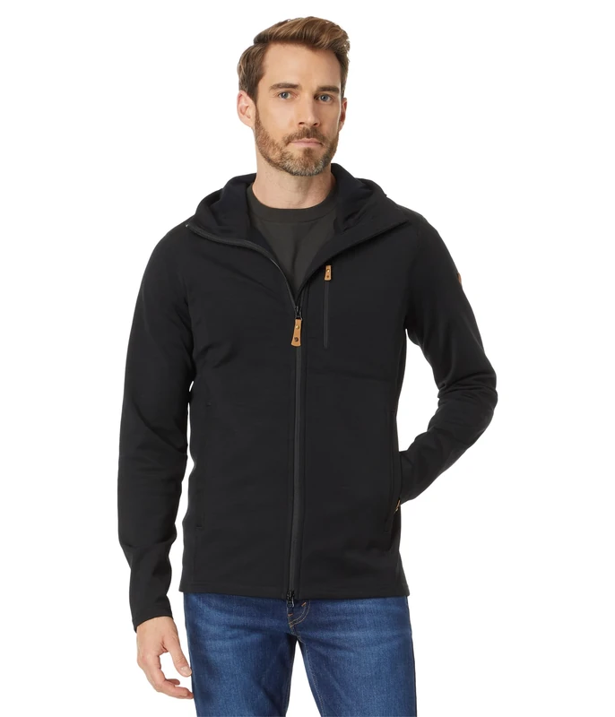 Fjallraven 81479-550 Keb Fleece Hoodie M Sweatshirt Men's Black Size XS