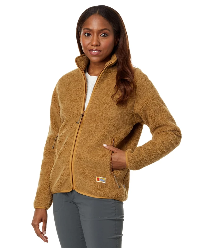 Fjallraven 84789-232 Vardag Pile Fleece W/Vardag Pile Fleece W Sweatshirt Women's Buckwheat Brown Size S