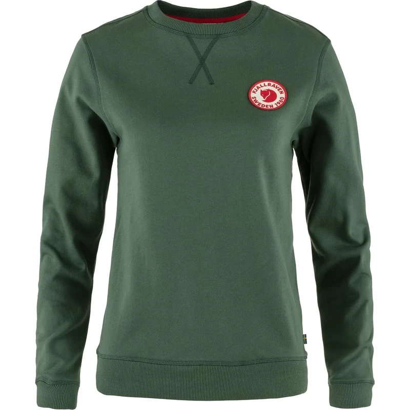 Fjällräven Women's 1960 Logo Badge Sweater, Deep Patina, S