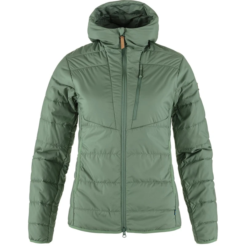 FJALLRAVEN 89630-614 Keb Padded Hoodie W Sweatshirt Women's Patina Green Size L