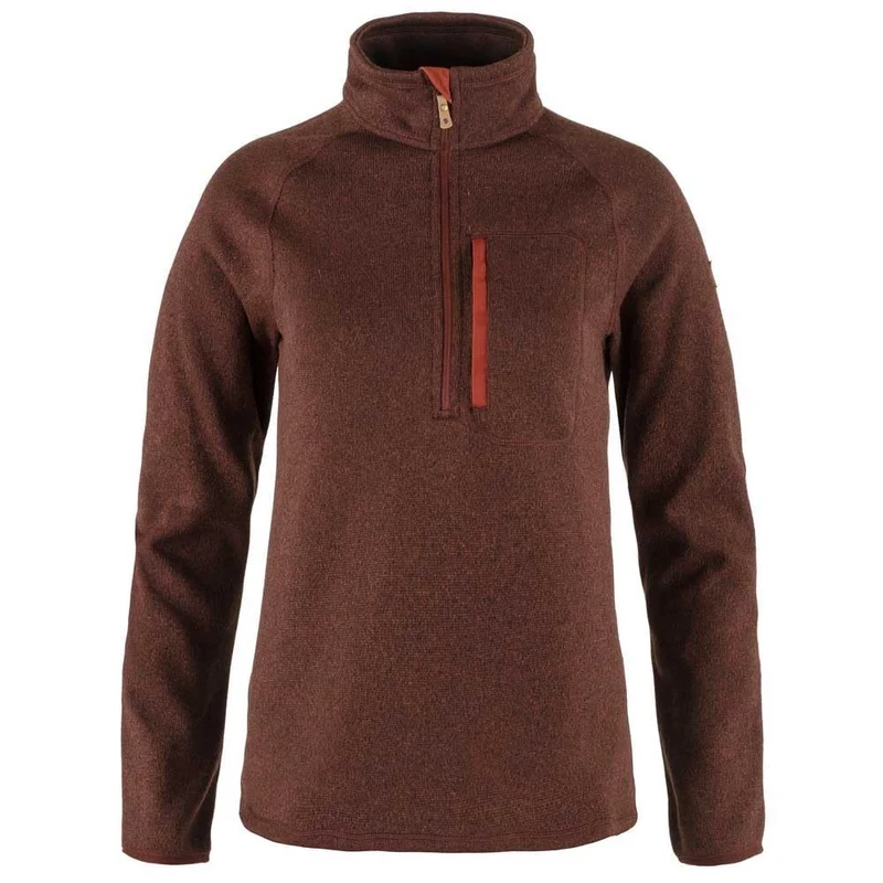 FJALLRAVEN 87155-215 Övik Fleece Half Zip W Sweatshirt Women's Autumn Leaf Size XXS