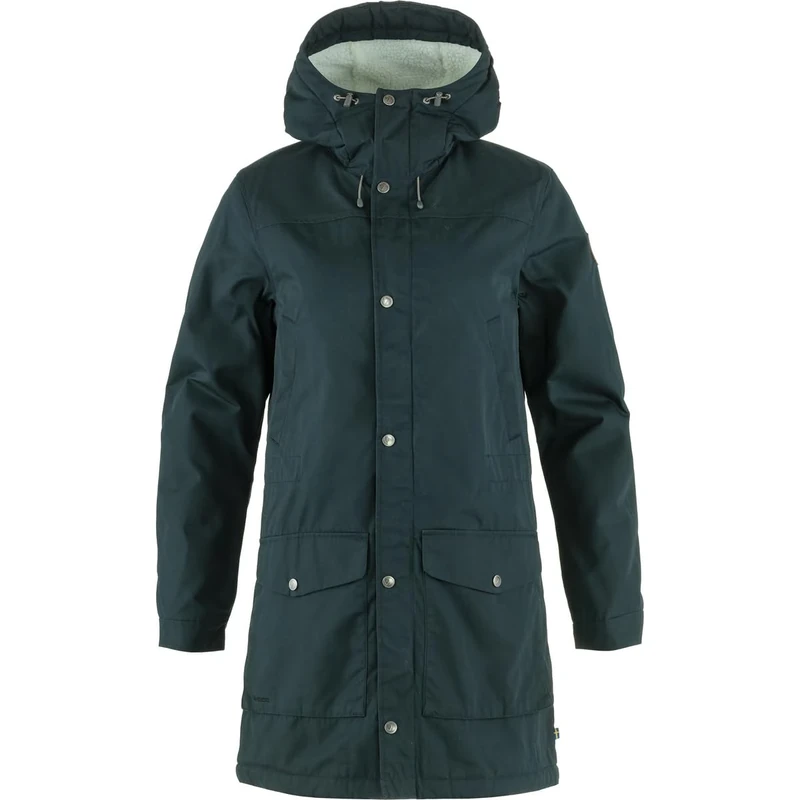 FJALLRAVEN 89738-555 Greenland Winter Parka W Jacket Women's Dark Navy Size XL