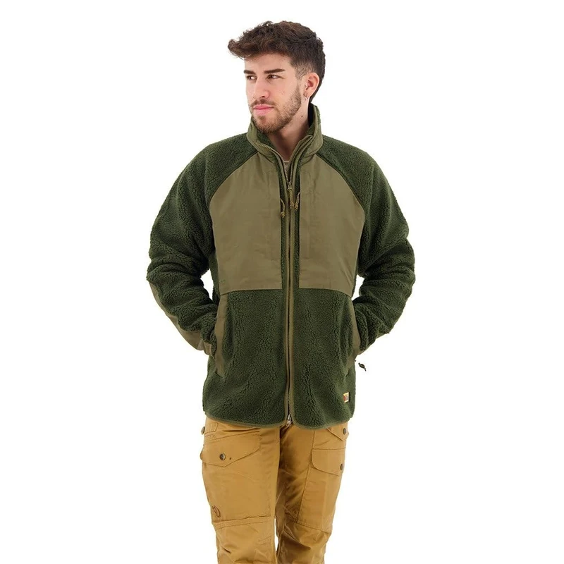 Fjällräven Herren Vardag Pile Jacket, Deep Forest/Laurel Green, M