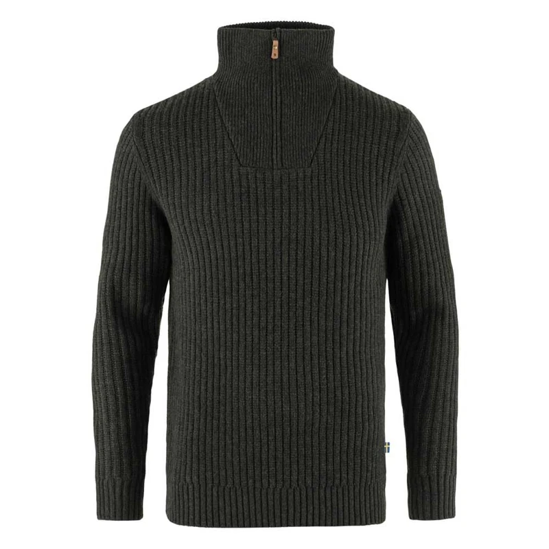 Fjallraven 86672-633 Övik Half Zip Knit M/Övik Half Zip Knit M Sweatshirt Men's Dark Olive Size M