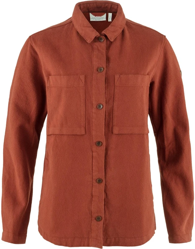 Fjallraven 86986-215 Singi Flannel Overshirt W T-Shirt Women's Autumn Leaf Size M