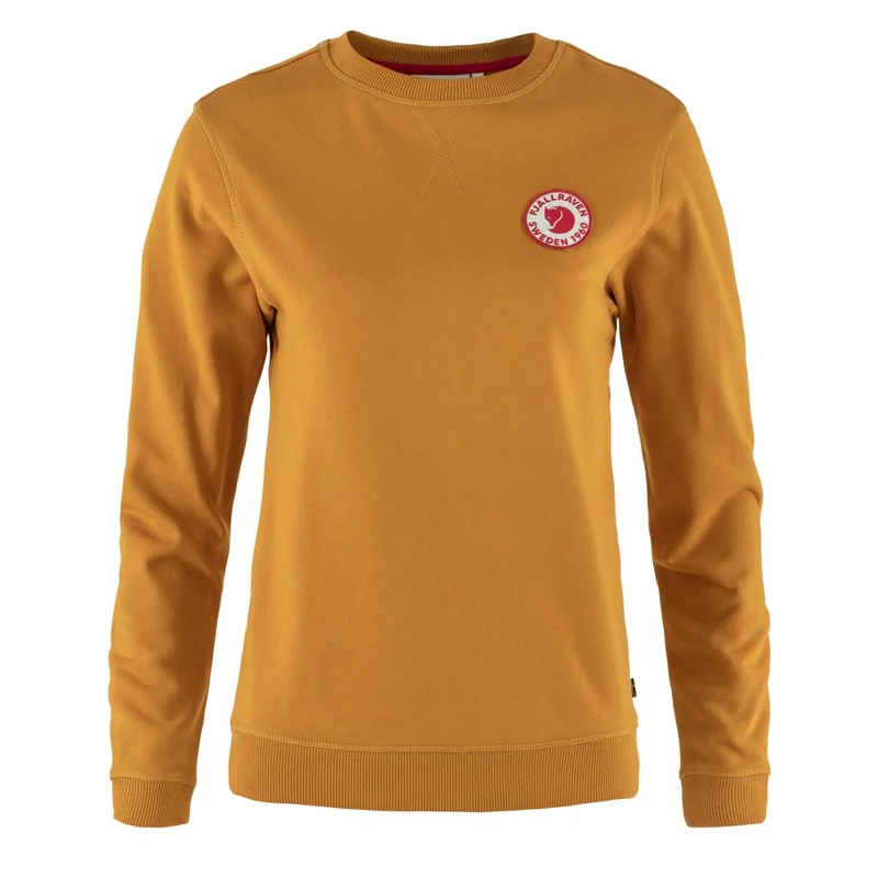 Fjallraven 87230-166 1960 Logo Badge Sweater W Sweatshirt Women's Acorn Size L