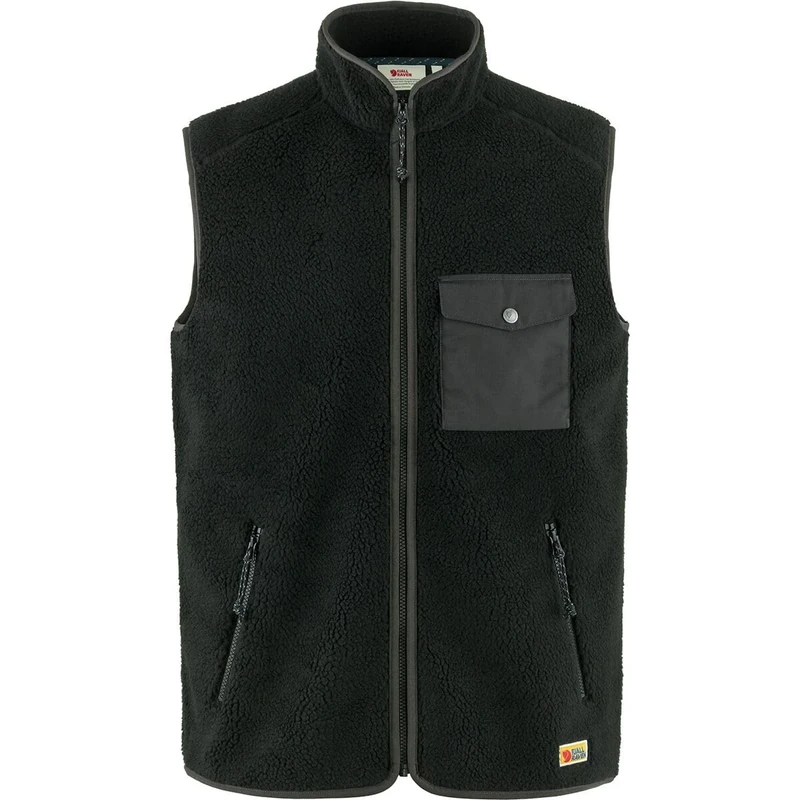 FJALLRAVEN 87073-550-030 Vardag Pile Fleece Vest M Sports vest Men's Black-Dark Grey Size XS