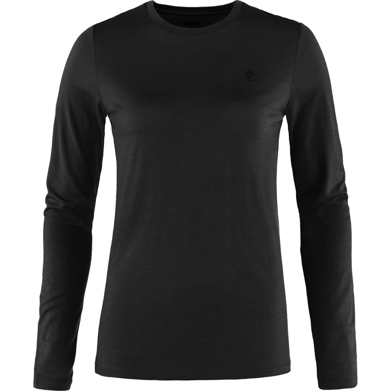 Fjallraven 84102-550 Abisko Wool LS W Sweatshirt Women's Black Size XL - Image 1