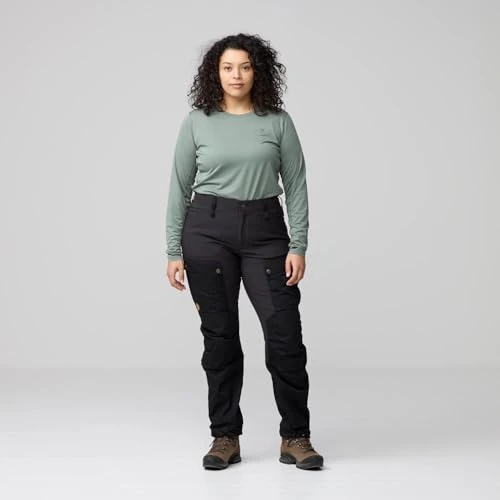 Fjallraven 86705-626-625 Keb Trousers Curved W Pants Women's Green Camo-Laurel Green Size 46/R