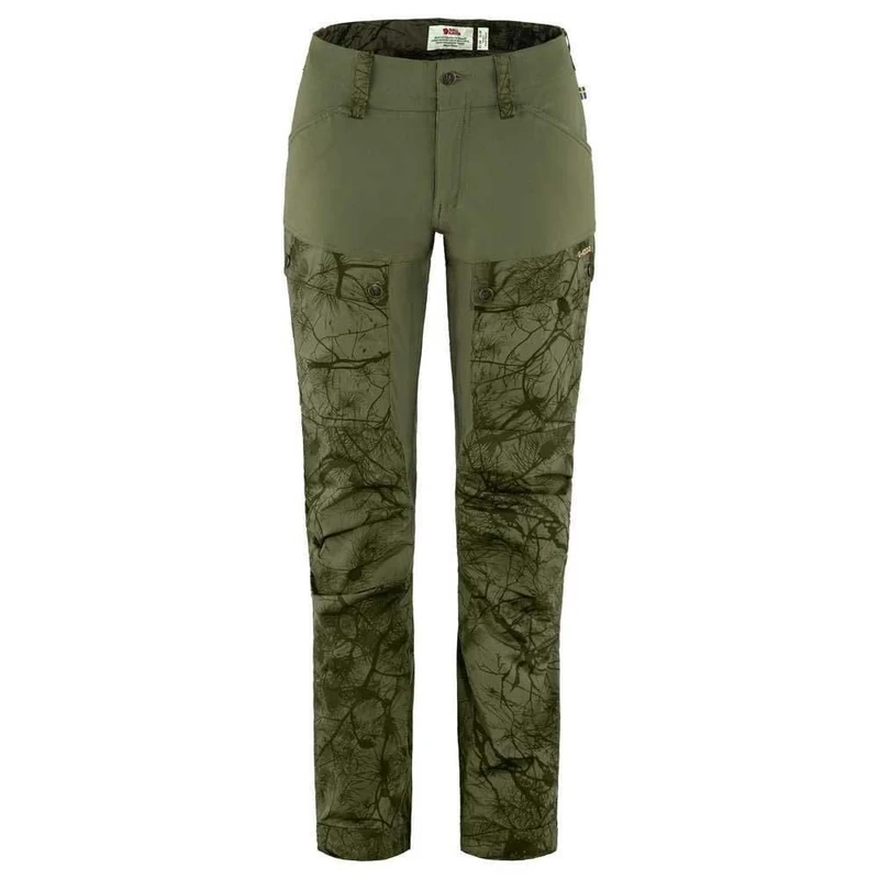 Fjallraven 86706-626-625 Keb Trousers W Pants Women's Green Camo-Laurel Green Size 44/R