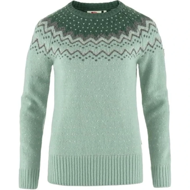 Fjallraven 89941-674-679 Övik Knit Sweater W/Övik Knit Sweater W Sweatshirt Women's Misty Green-Deep Patina Size M
