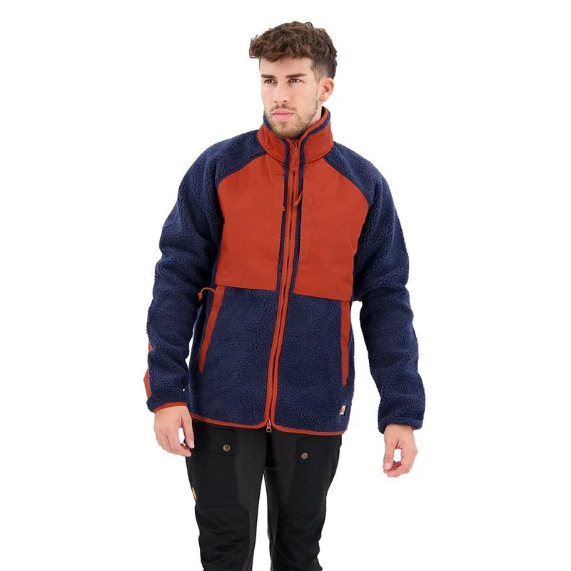 Fjallraven 87164-560-215 Vardag Pile Jacket M Jacket Men's Navy-Autumn Leaf Size XL
