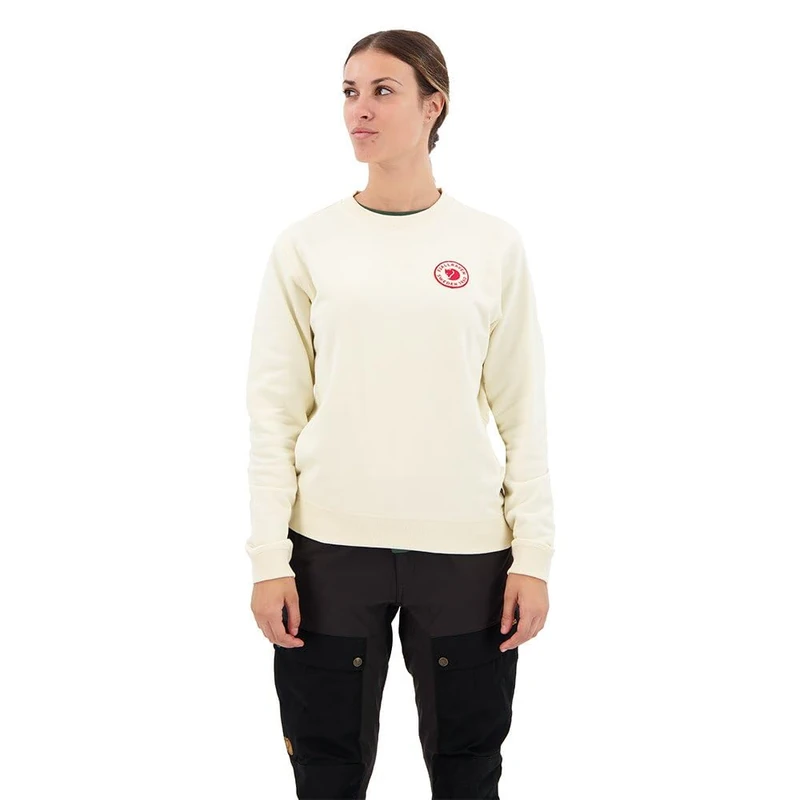 Fjällräven Women's 1960 Logo Badge Sweater, Chalk White, S