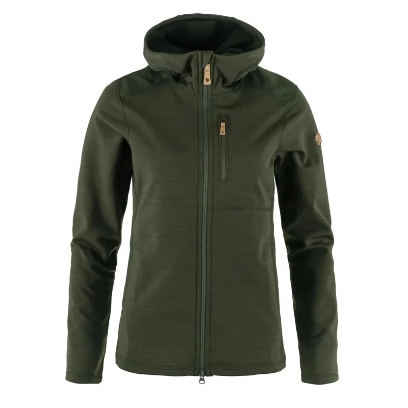 Fjallraven 86990-662 Keb Fleece Hoodie W Sweatshirt Women's Deep Forest Size S