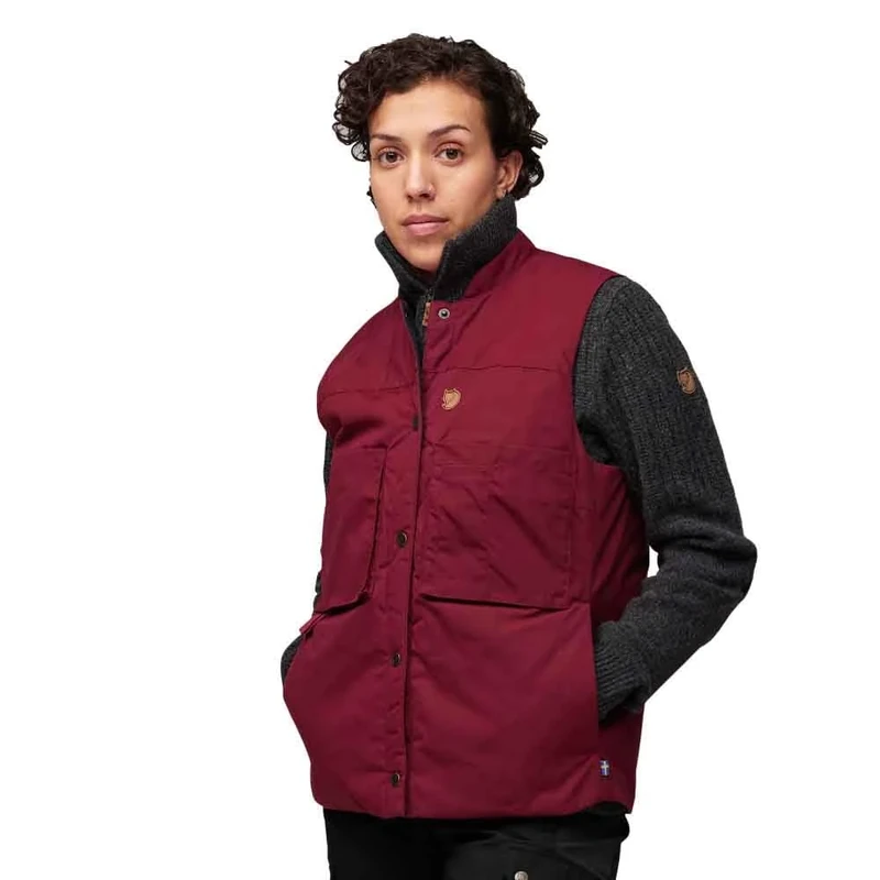 FJALLRAVEN 87175-347 Singi Padded Vest W Sports vest Women's Bordeaux Red Size XXS
