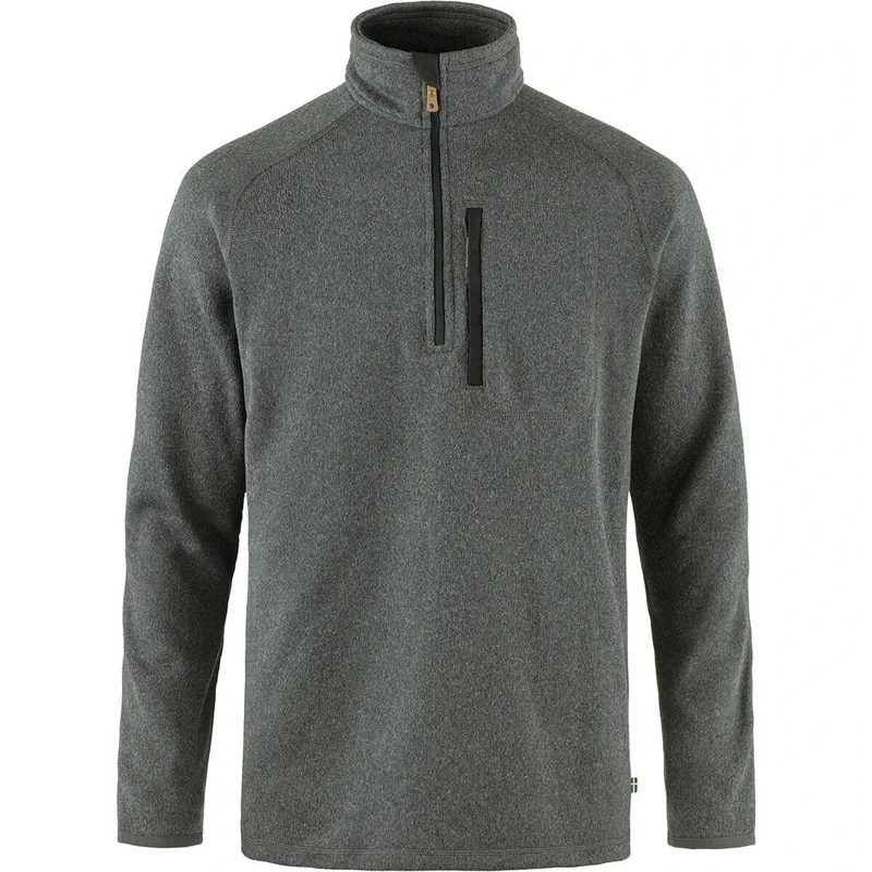 Fjallraven 87154-030 Övik Fleece Half Zip M Sweatshirt Men's Dark Grey Size XS